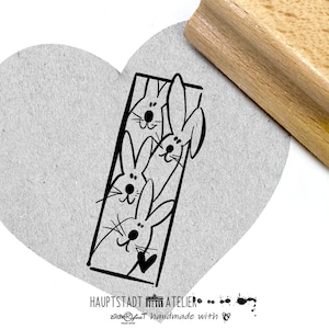 TIMBRO Timbro di Pasqua - divertente con HASEN - timbro con motivo con disegno di coniglietto pasquale per biglietti di Pasqua e cartellini regalo di zAcheR-fineT