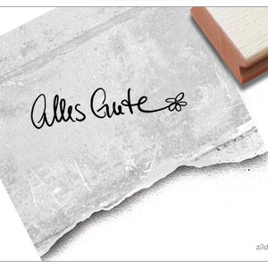 Sello Todo lo mejor: sello de texto escrito a mano para felicitaciones, mensajes, tarjetas, cartas y etiquetas de regalo, álbum de recortes, regalo