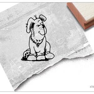 Stempel Tierstempel Hund Finn - Kinderstempel für Kita, Kinderzimmer, Schule, Einschulung, Basteln und Deko, Geschenk für Kinder, Scrapbook