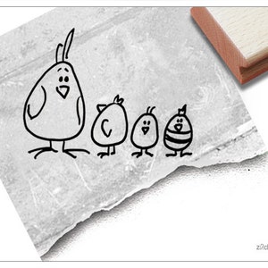 Stempel Kleine Küken - Tierstempel zu Ostern für Karten und Geschenkanhänger, Geschenk für Kinder, Osterdeko, Basteln, Tischdeko, Scrapbook