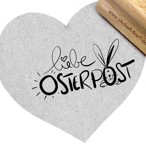 TIMBRO Timbro di Pasqua - Caro post di Pasqua - Timbro con motivo per biglietti di Pasqua e cartellini regalo Timbro con testo di zAcheR-fineT