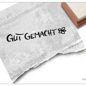 Stempel Lehrerstempel Gut gemacht mit Blume - Lob zur Motivation der Kinder, Belohnung, Belobigung, für Kita und Schule, Geschenk für Kinder