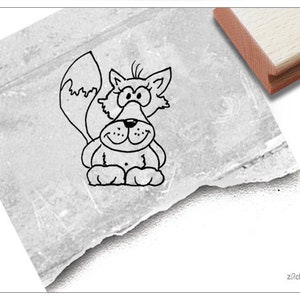 Stempel Tierstempel Fuchs Fredi - Kinderstempel für Kita, Kinderzimmer, Schule und Einschulung, Basteln und Deko, Geschenk für Kinder