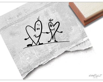 Stempel Kleine Herzen - Motivstempel für Valentinstag und Hochzeit, Karten, Einladung, Tischdeko, Geschenk für Kinder, Fotobuch, Scrapbook