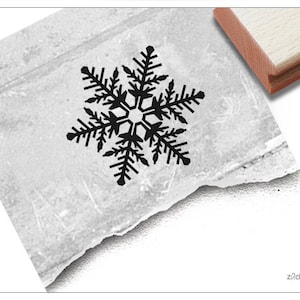 Stempel Weihnachststempel SCHNEEFLOCKE Bildstempel zu Weihnachten, Winter, Basteln, Karten, Geschenkanhänger, Geschenk, Weihnachtsdeko Bild 1