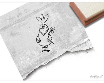 Stempel Huhn, Hühnchen - Tierstempel zu Ostern, Geschenk für Kinder, Karten und Geschenkanhänger, Osterdeko, Basteln, Tischdeko, Scrapbook