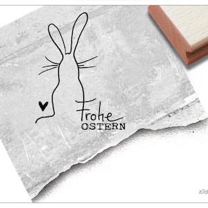 Timbro Timbro pasquale BUONA PASQUA con coniglietto - timbro con testo per Pasqua, per auguri di Pasqua, cartoline, etichette regalo, regali, decorazioni pasquali