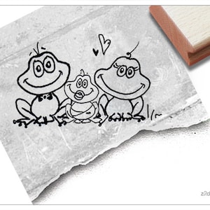 Stempel FRÖSCHE, Frosch-Familie - Kinderstempel, Tierstempel, Bildstempel, Geschenk für Kinder, Kinderzimmer, Geburtstag, Einschulung, Tiere