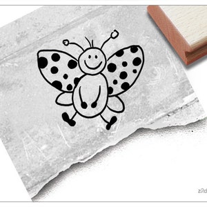 Timbre motif timbre timbre enfant - coccinelle