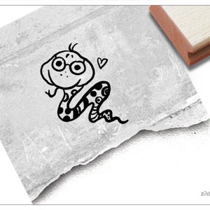 Stempel Tierstempel Schlange, Snake - Kinderstempel für Kita, Kinderzimmer, Schule, Einschulung, Basteln und Deko, Geschenk für Kinder