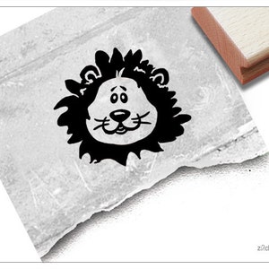 Stempel Tierstempel Löwe - Kinderstempel für Kita, Kinderzimmer, Schule und Einschulung, Basteln und Deko, Geschenk für Kinder, Scrapbook