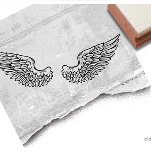 Tampon motif tampon ENGEL ailes ange gardien - tampon image pour amour, amitié, mariage, naissance, baptême, communion, foi, cartes, décoration