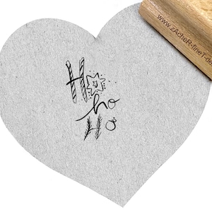 Tampon Ho Ho Ho - écriture manuscrite - Tampon de Noël, tampon texte pour Noël, décorations de Noël, étiquettes cadeaux, cartes, artisanat