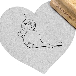 Stempel Kleines winkendes Gespenst Halloween  - Kinderstempel/Motivstempel  für Kita, Kinderzimmer und Schule, Basteln, Scrapbooking