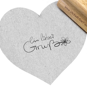 Tampon A LOVELY GREETING - Tampon texte, écriture manuscrite, pour cartes, étiquettes, salutations à la famille et aux amis, cadeau, scrapbooking