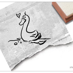 Stempel Tierstempel VOGEL Ente Erna - Kinderstempel, Geschenk für Kinder, Geburtstag, Kita, Kinderzimmer, Schule, Einschulung, Schultüte