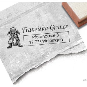 Timbro con indirizzo personalizzato DOG Bully - timbro con indirizzo, timbro di famiglia, timbro di legno o timbro automatico personalizzato, regalo
