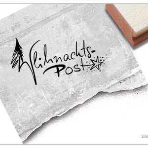 Sello Sello de Navidad Correo de Navidad - sellos de texto para Navidad, felicitaciones navideñas y etiquetas de regalo, adornos navideños y álbumes de recortes