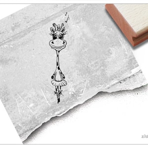 Stempel Giraffe als Ballerina - Tierstempel für Kita, Kinderzimmer, Giraffenstempel, Tanz, Ballett, Basteln, Geschenk für Kinder, Scrapbook