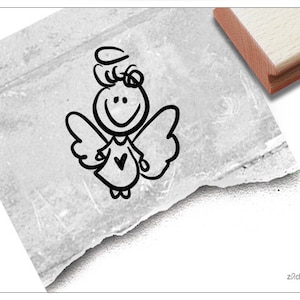 Timbro con motivo timbro angelo angelo custode angelo - francobollo per bambini per asilo nido, cameretta, bricolage, decorazione, regalo per bambini, nascita e battesimo