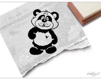 Stempel Tierstempel PANDA-Bär - Kinderstempel, Geschenk für Kinder, Kita, Kinderzimmer, Schule, Geburtstag, Einschulung, Schultüte, Basteln