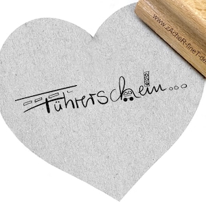 Stempel RIJBEWIJS - tekststempel, handschrift, voor kaarten, labels, voor het behalen van het rijbewijs, cadeau, decoratie, plakboek