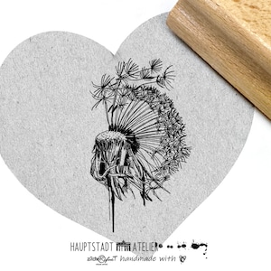 Timbro del dente di leone | timbro fiore dente di leone | Ombrello aviatore Dandelion | Per biglietti da visita Carta da regalo Raysin