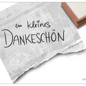 Stempel Ein kleines Dankeschön - Kleiner Textstempel in Handschrift für Dein Danke, Karten und Geschenkanhänger, Basteln, Deko, Scrapbook