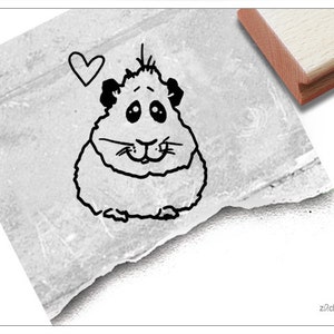 Stempel MEERSCHWEINCHEN - Tierstempel, Kinderstempel, Geschenk für Kinder, Geburtstag, Kinderzimmer, Kita, Schule, Einschulung, Schultüte