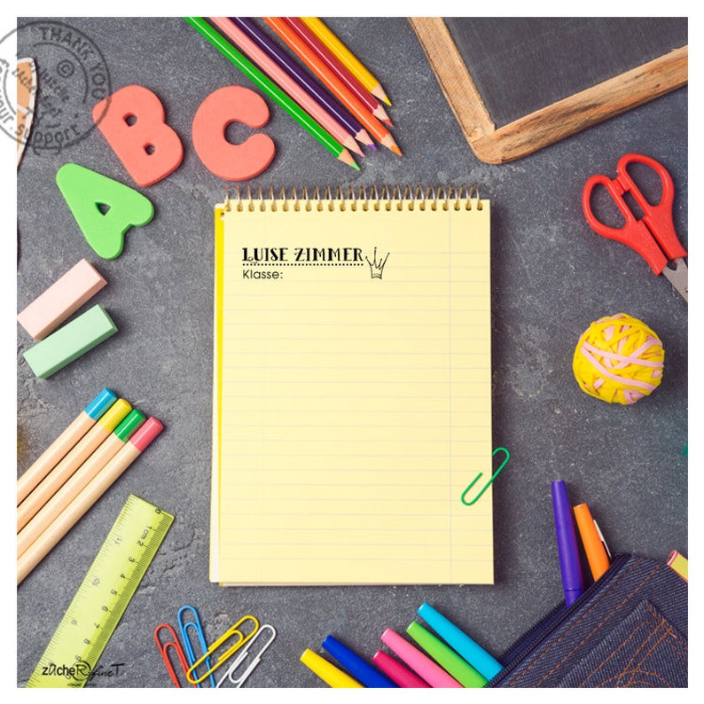 Automatic stamp gift training Individual school stamp Crown-Children/'s stamps personalized with name and class wooden stamp O
