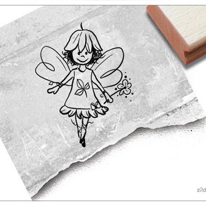 Stempel Kinderstempel Herbst-Fee II- Motivstempel für Kita, Kinderzimmer, Schule, Einschulung, Schultüte, Basteln, Deko, Geschenk für Kinder