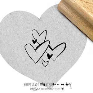 STEMPEL Motivstempel HERZ | Herzmuster für Geschenkanhänger Karten Geschenkpapier  Fimo und Fondant LIEBE Herzstempel für Postkarten & BuJo