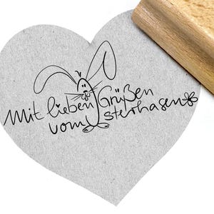TIMBRE PÂQUES TIMBRE avec texte pour carte de Pâques | Tampon de lettrage Avec amour du lapin de Pâques | Fabrication de cartes - Tampons à motifs