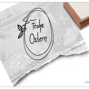 Timbro Timbro pasquale BUONA PASQUA nell'uovo di Pasqua - timbro con testo per Pasqua, per auguri di Pasqua, cartoline, etichette regalo, regali, decorazioni pasquali