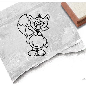 Stempel Tierstempel Fuchs Fredi - Kinderstempel für Kita, Kinderzimmer, Schule und Einschulung, Basteln und Deko, Geschenk für Kinder
