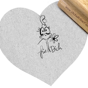 Tampon HAPPY CHICKEN avec FLEUR - tampon motif, tampon enfant, pour anniversaires, pour serviettes, cartes, étiquettes, décorations de table, scrapbooking
