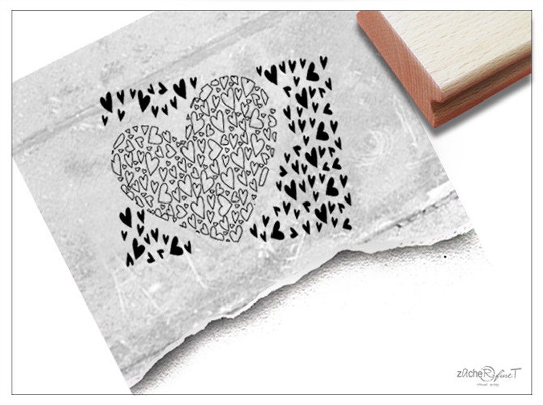 Stempel Verliebte Herzen - Motivstempel Für Karten & Scrapbooking Von ZAcheR-fineT