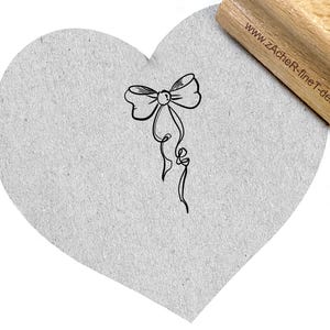 Timbro Bellissimo FIOCCO NASTRO - Timbro con motivo, compleanno, San Valentino, matrimonio, biglietti, ciondoli, decorazione da tavola, album