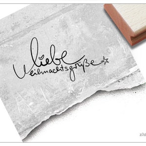 Timbro Cari auguri di Natale - Timbro con testo scritto Timbro natalizio - per posta natalizia, biglietti, decorazioni natalizie, artigianato, decorazioni