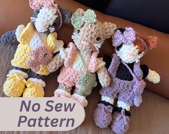 No Sew Crochet Cat Pattern Beginner Friendly Amigurumi Doll Plush Toy Pattern Birthday Gift For Kids For Cat Lover Gift Digital Download