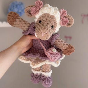 Crochet Lamb Pattern Low Sew Sheep Amigurumi Plushie Stuffed Animal Farm Nursery Decor Baby Lamb Crochet Doll Pattern Easy Crochet Project