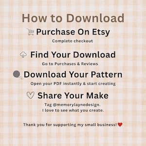 How to download your Etsy crochet pattern PDF with simple instructions for accessing your digital files.