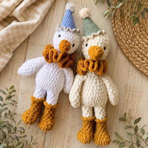 Goose Crochet Pattern Doll Storybook Character Plushie Baby Shower Gift Farmhouse Stuffed Animal Goose Nursery Decor Storytime Pal