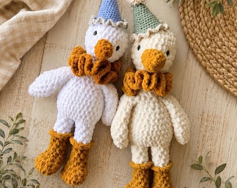 Goose Crochet Pattern Doll Storybook Character Plushie Baby Shower Gift Farmhouse Stuffed Animal Goose Nursery Decor Storytime Pal