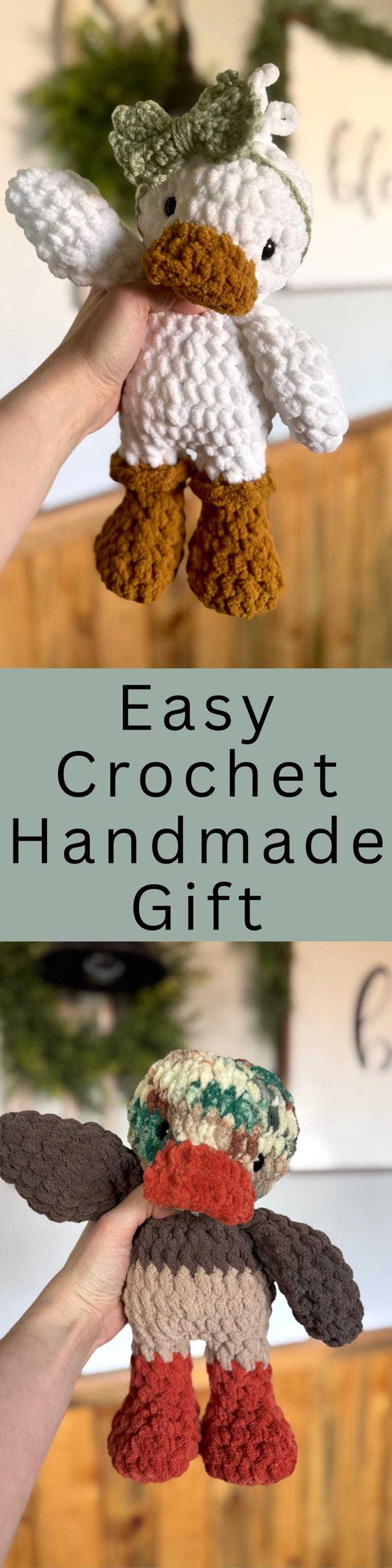 Pinterest Photo Easy crochet handmade gift featuring duck pattern