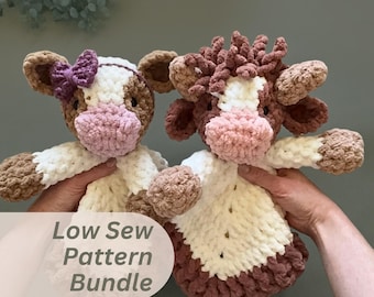 Cow Lovey Crochet Pattern Bundle Crochet Baby Gift Baby Shower Gift New Mom Gift Nursery Decor Farm Animal Keepsake Baby Room Decor