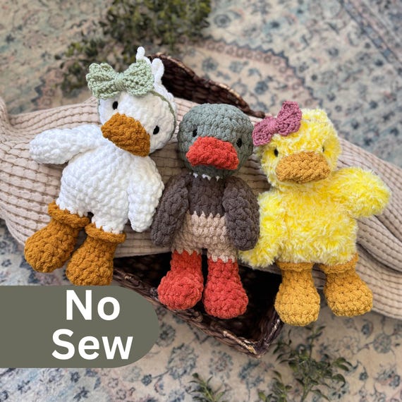 No Sew Duck Crochet Pattern Beginner Friendly Duck Amigurumi Pattern PDF Download Crochet Duckie Pattern Crochet Project Easy No Sew