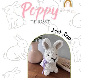Patrón de conejo a crochet: Amigurumi de baja costura (patrón en PDF)