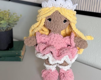 Princess Crochet Doll Pattern Princess Amigurumi Doll Fairytale Crochet Toy Dress Up Doll Handmade Princess Crochet Amigurumi Pattern