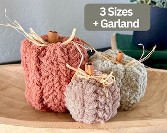 Crochet Pumpkin Pattern Garland Crochet Pattern Fall Farmhouse Decor Autumn Home Decor Seasonal Crochet Pattern Easy Fall Home Decoration
